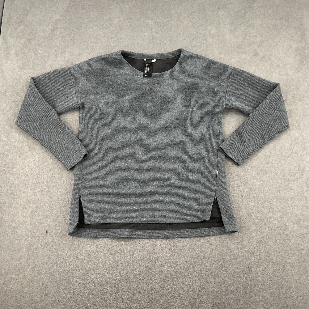 Mondetta Sweater Womens M Gray Performance Luxury Side Zip Detail Long Sleeve